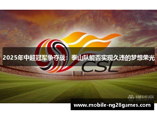 2025年中超冠军争夺战：泰山队能否实现久违的梦想荣光