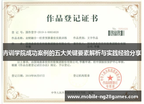 青训学院成功案例的五大关键要素解析与实践经验分享